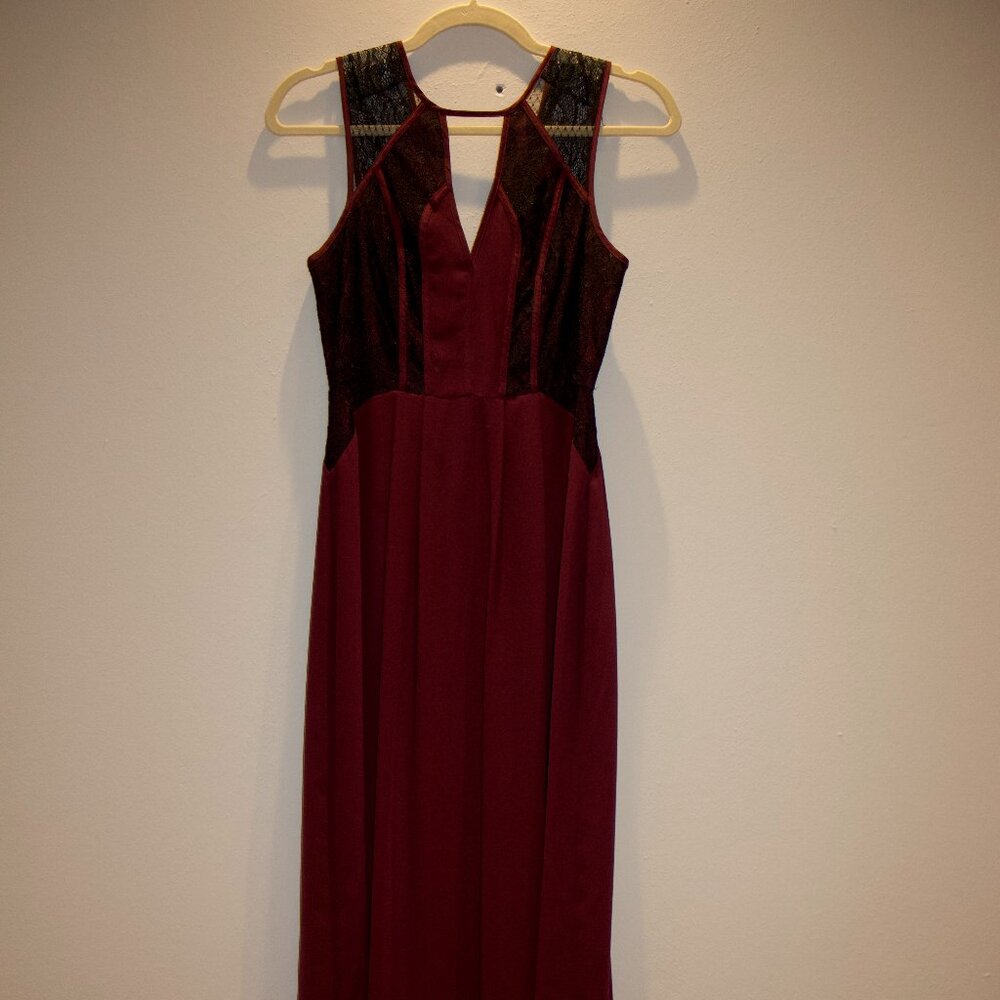 BCBGMaxazria Maxi Wine Dress